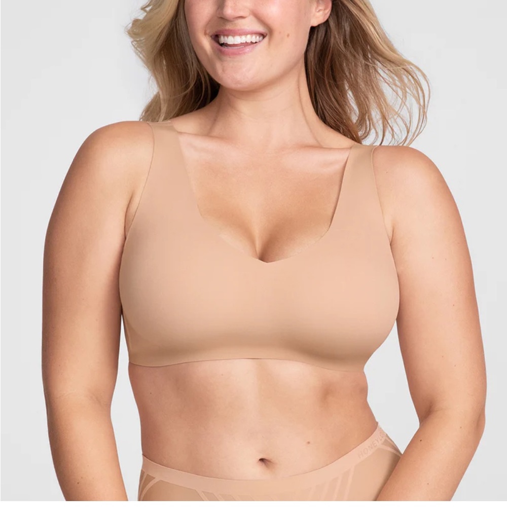 Honey love V-Neck Bra 1X beige